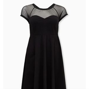 Torrid black mesh swing dress
